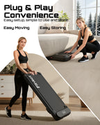 Portable fitvect c1f treadmill, easy to move and storage