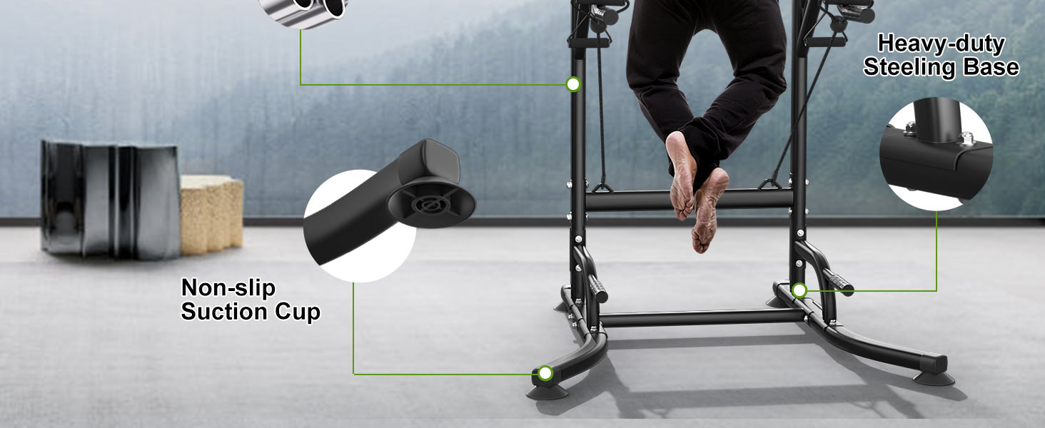 power tower with features highlighted on a gray floor.